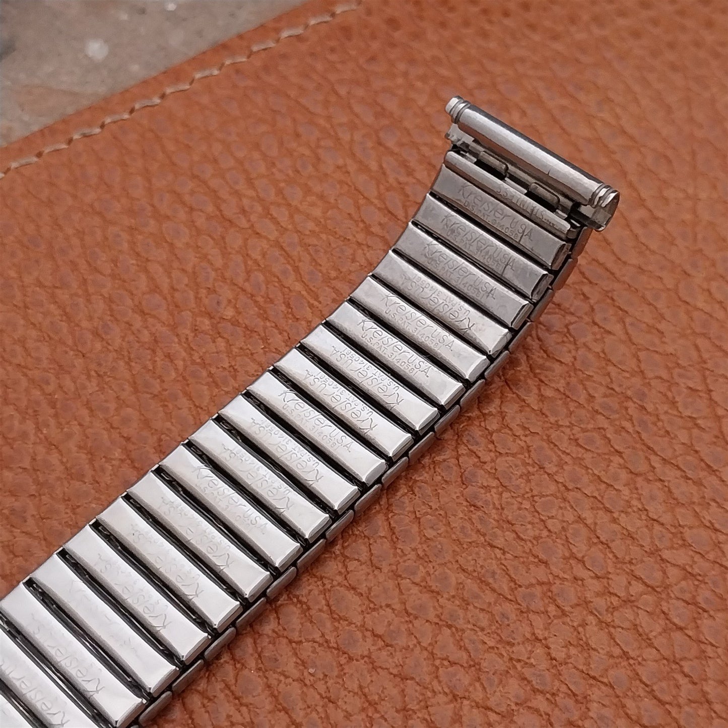 Long Kreisler USA 19mm 18mm 17mm Stainless Steel Unused 1960s Vintage Watch Band