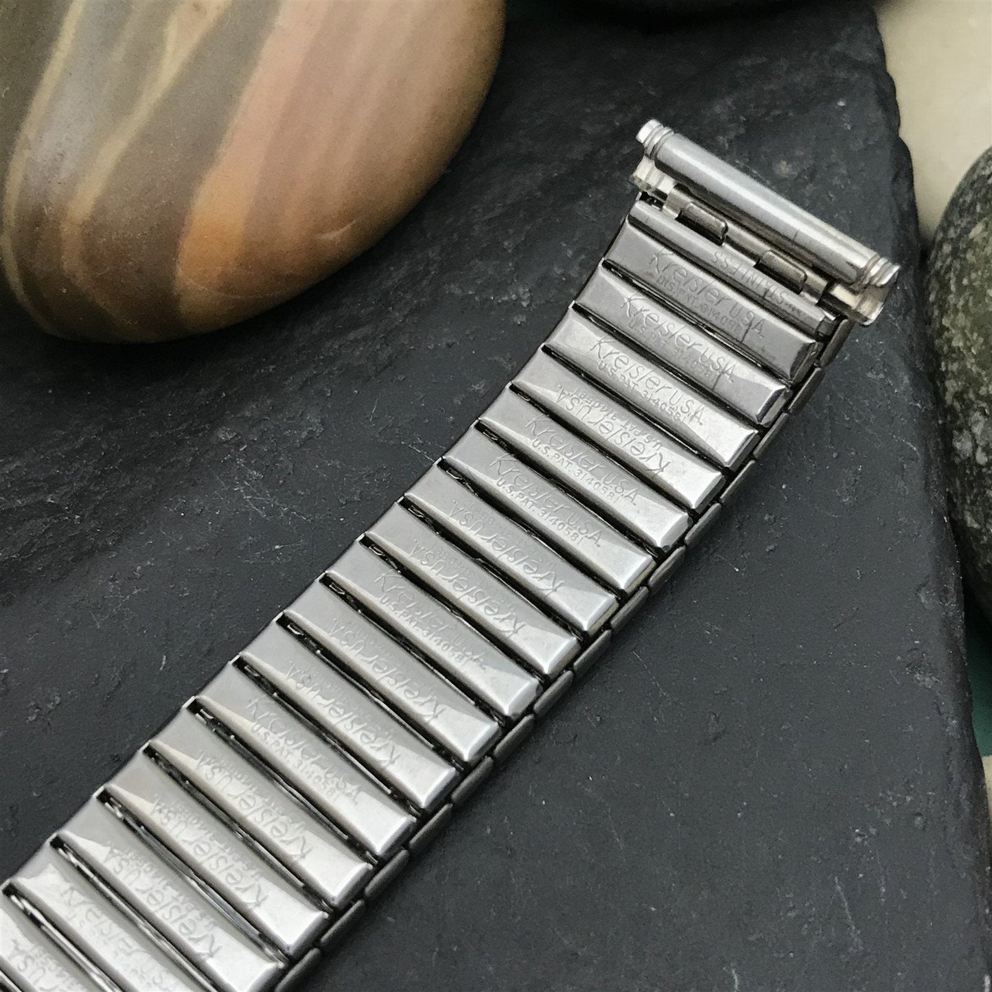 Long Kreisler USA 19mm 18mm 17mm Stainless Steel Unused 1960s Vintage Watch Band