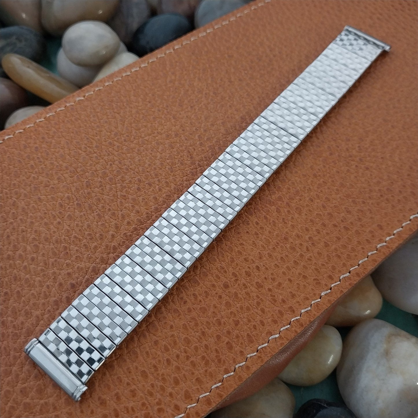 1960s Long Kreisler 19mm 18mm Stainless Steel DuraFlex nos Vintage Watch Band