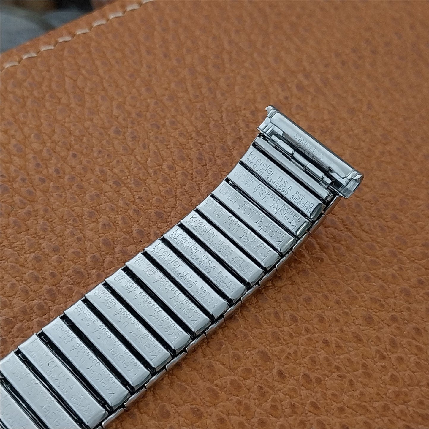 1960s Long Kreisler 19mm 18mm Stainless Steel DuraFlex nos Vintage Watch Band