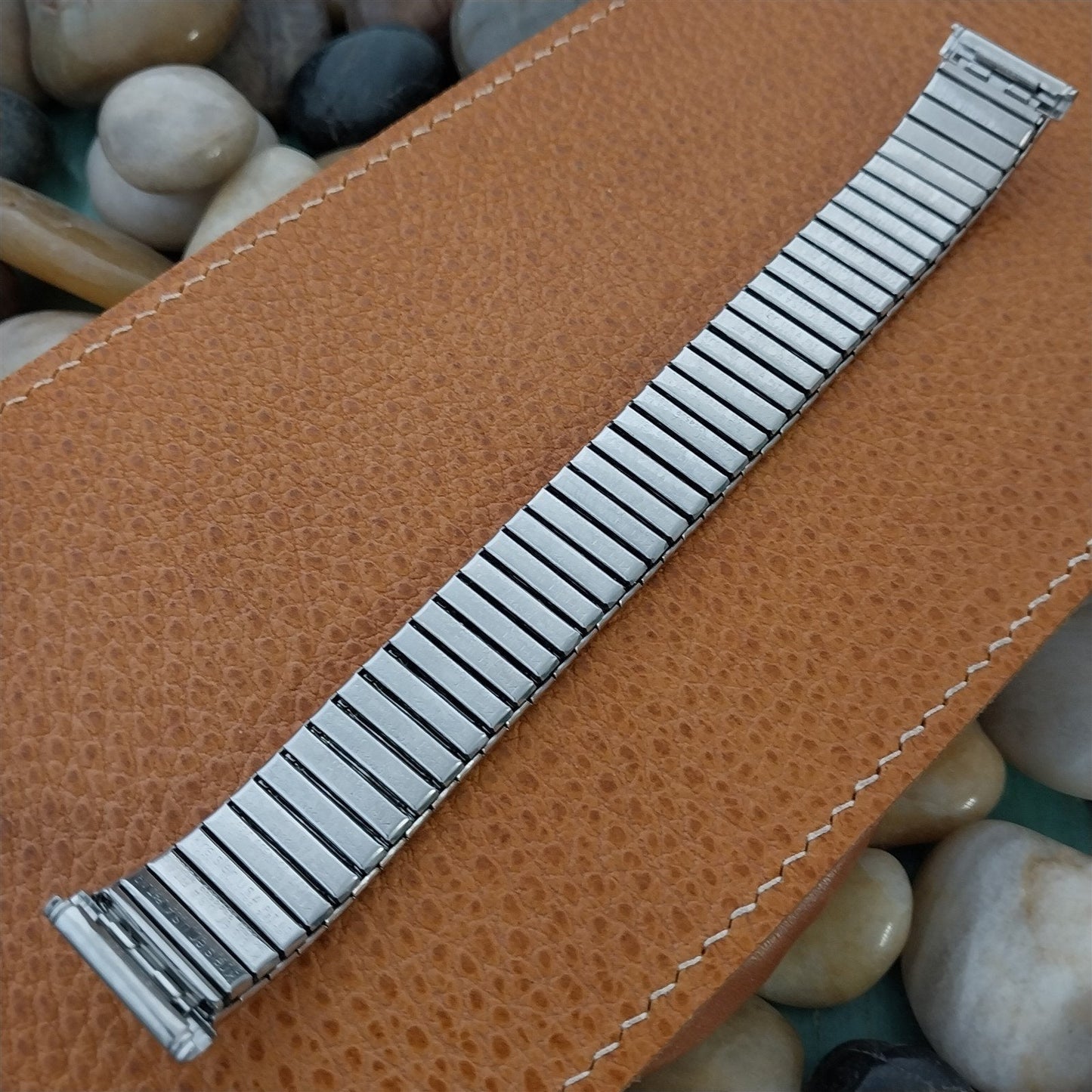 1960s Long Kreisler 19mm 18mm Stainless Steel DuraFlex nos Vintage Watch Band