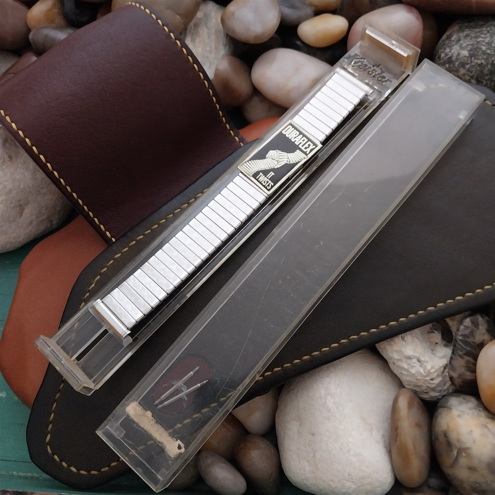 Kreisler 19mm 18mm 10k White Gold-Fill DuraFlex 1960s Unused Vintage Watch Band