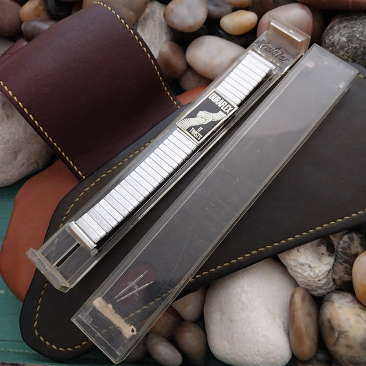 Kreisler 19mm 18mm 10k White Gold-Fill DuraFlex 1960s Unused Vintage Watch Band