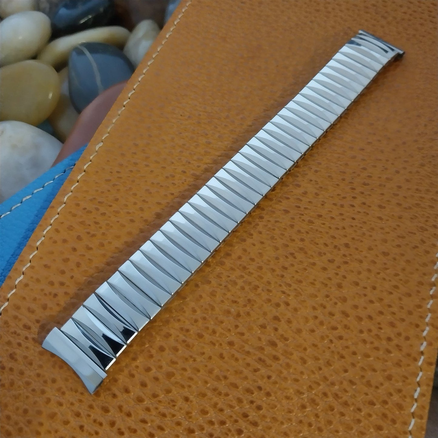 17.2mm 1960s Stainless Steel Expansion Flex-Let USA Made nos Vintage Watch Band