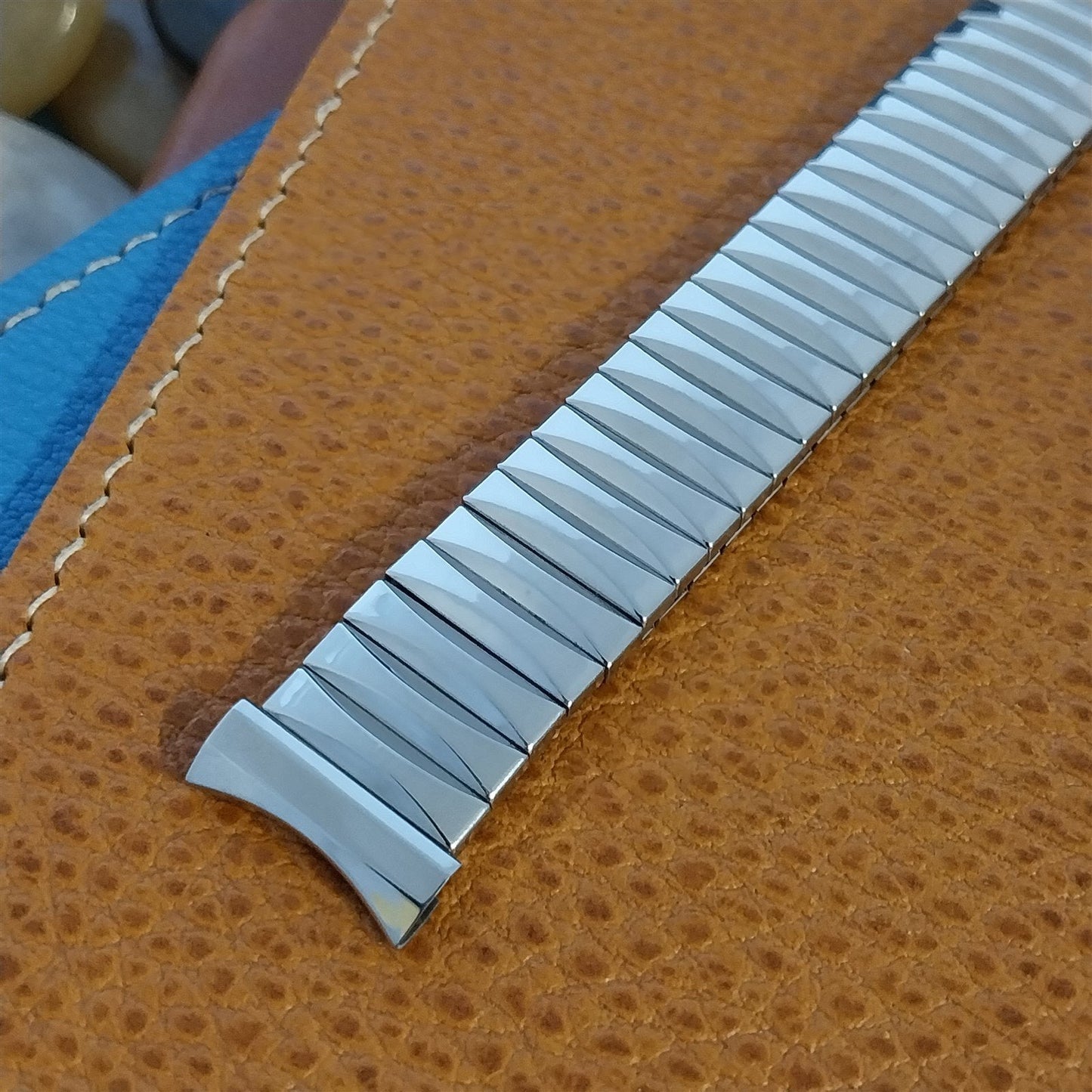 17.2mm 1960s Stainless Steel Expansion Flex-Let USA Made nos Vintage Watch Band