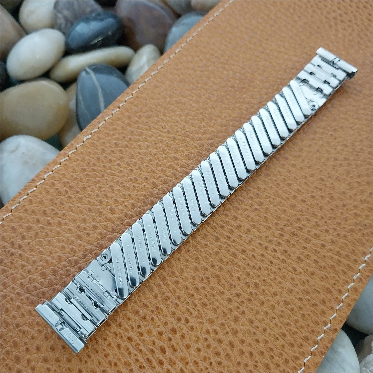 17.2mm 1960s Stainless Steel Expansion Flex-Let Classic nos Vintage Watch Band