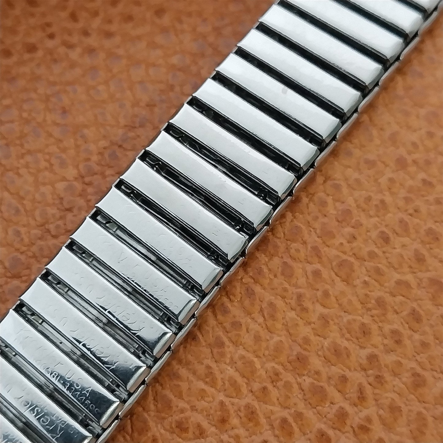 Kreisler 19mm 18mm Black Stainless Steel DuraFlex 60s Unused Vintage Watch Band