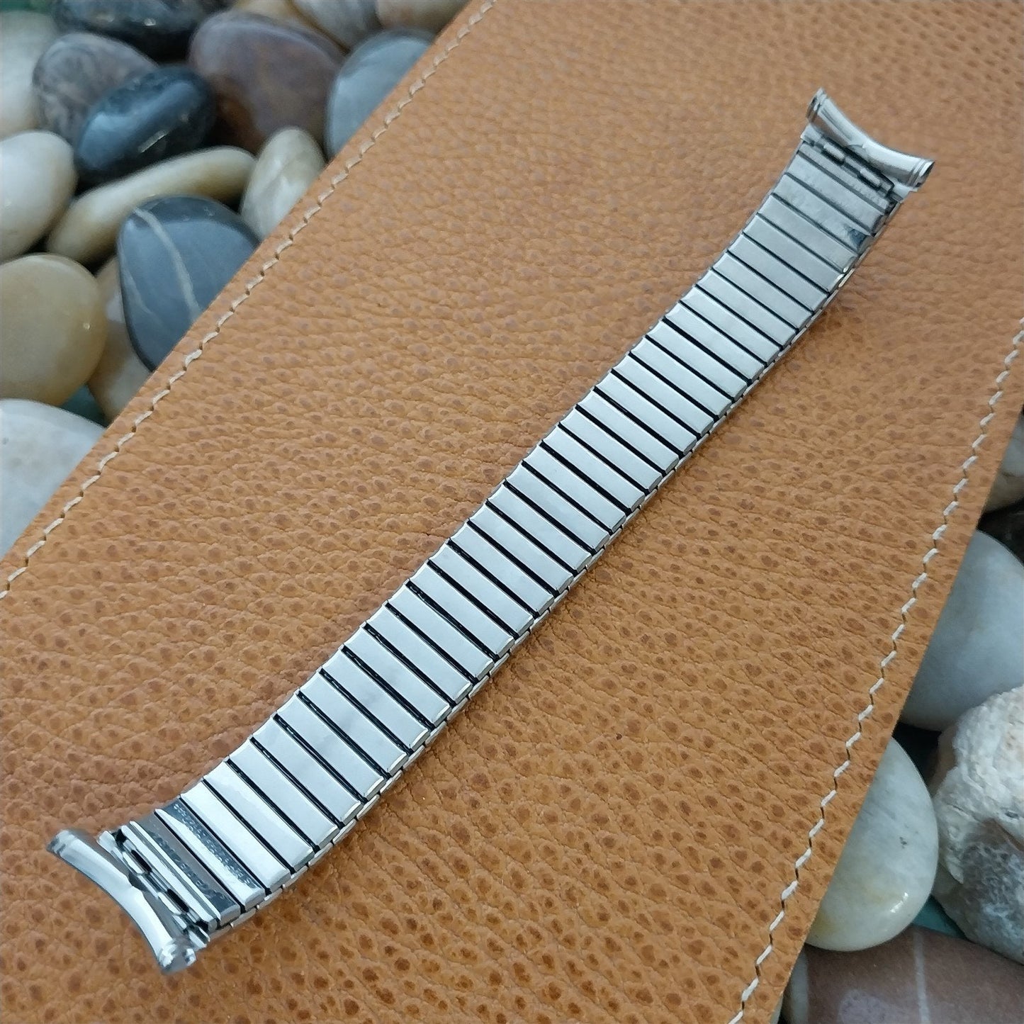 1960s Kreisler 19mm 18mm Stainless Steel Stretch Unused nos Vintage Watch Band