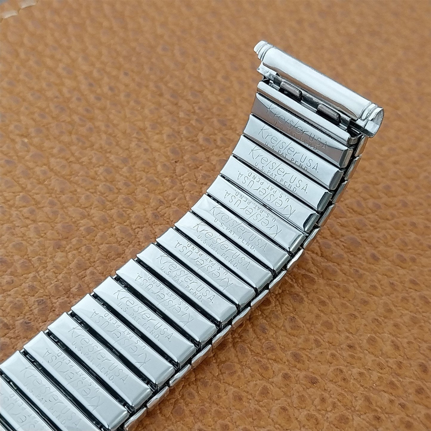 Kreisler 19mm 18mm White Gold-Filled DuraFlex 1960s Unused Vintage Watch Band