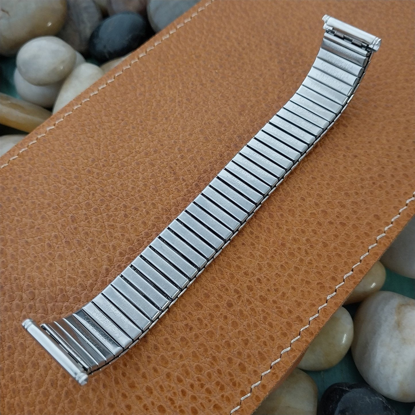 Kreisler 19mm 18mm White Gold-Filled DuraFlex 1960s Unused Vintage Watch Band