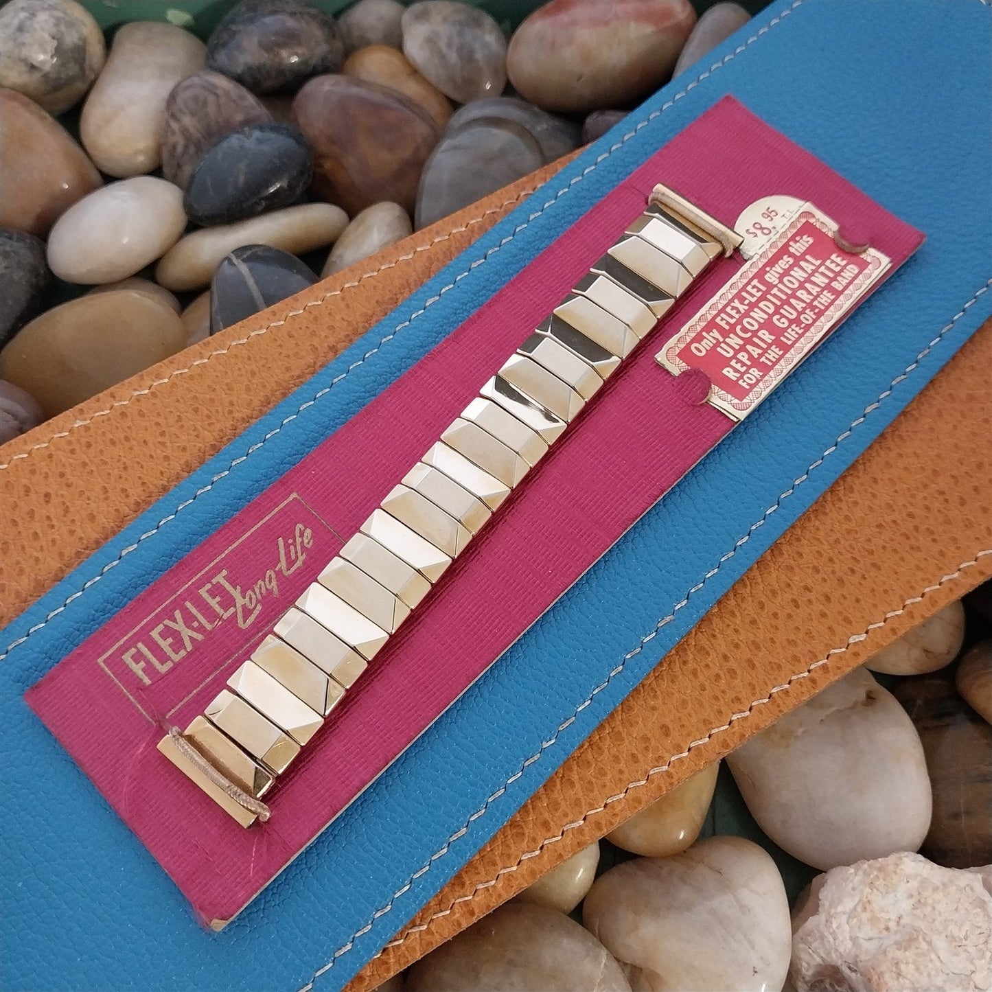 1953 Flex-Let Golden Square 10K Gold-Filled Short nos Vintage Watch Band