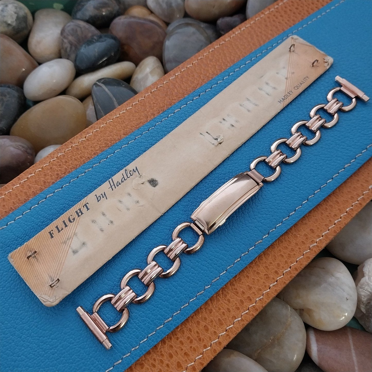 Classic Rose Gold-Filled Hadley Elgin Long 1940s nos Vintage Watch Band