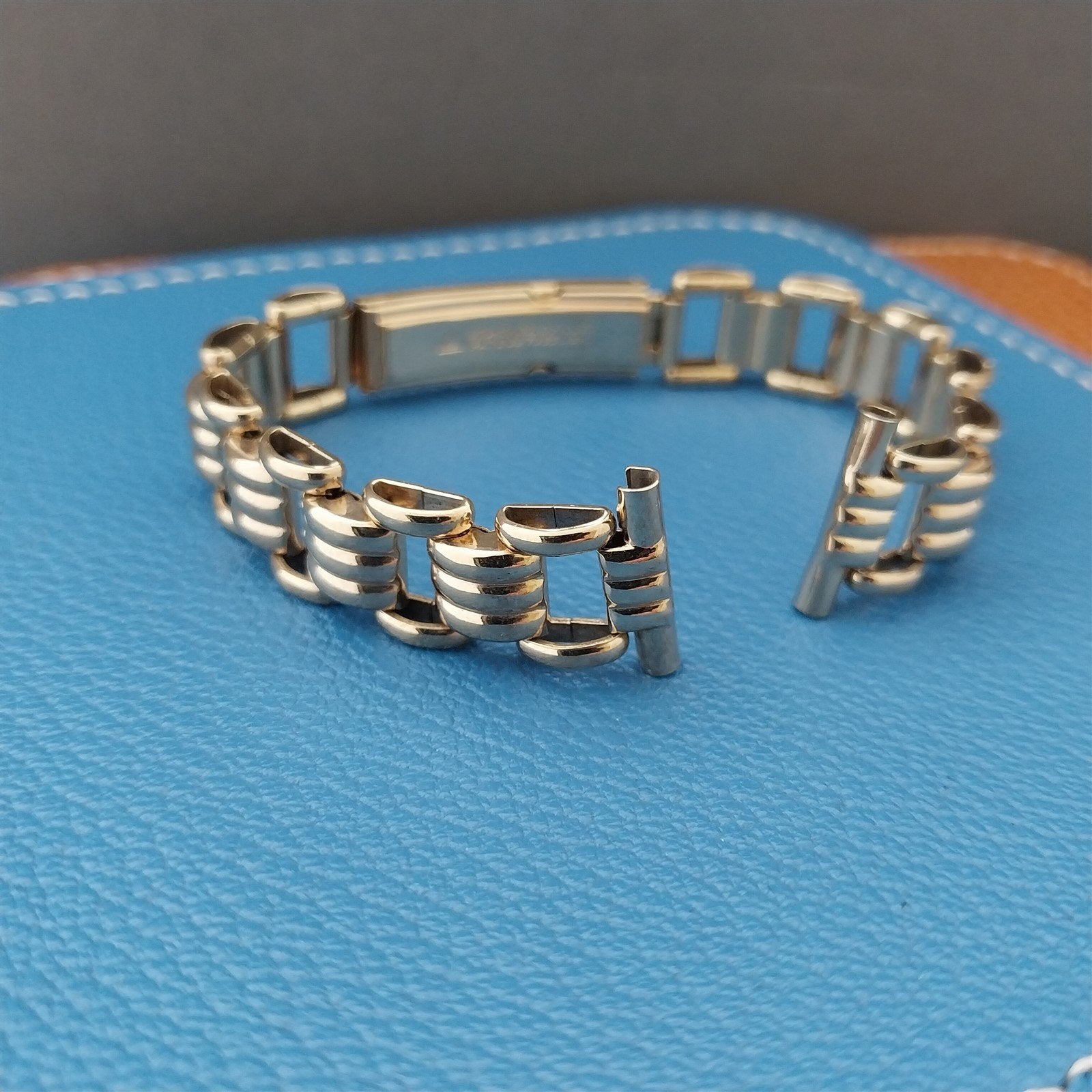 1940s 12k Yellow Gold-Filled 5/8" JB Champion Classic Unused Vintage Watch Band