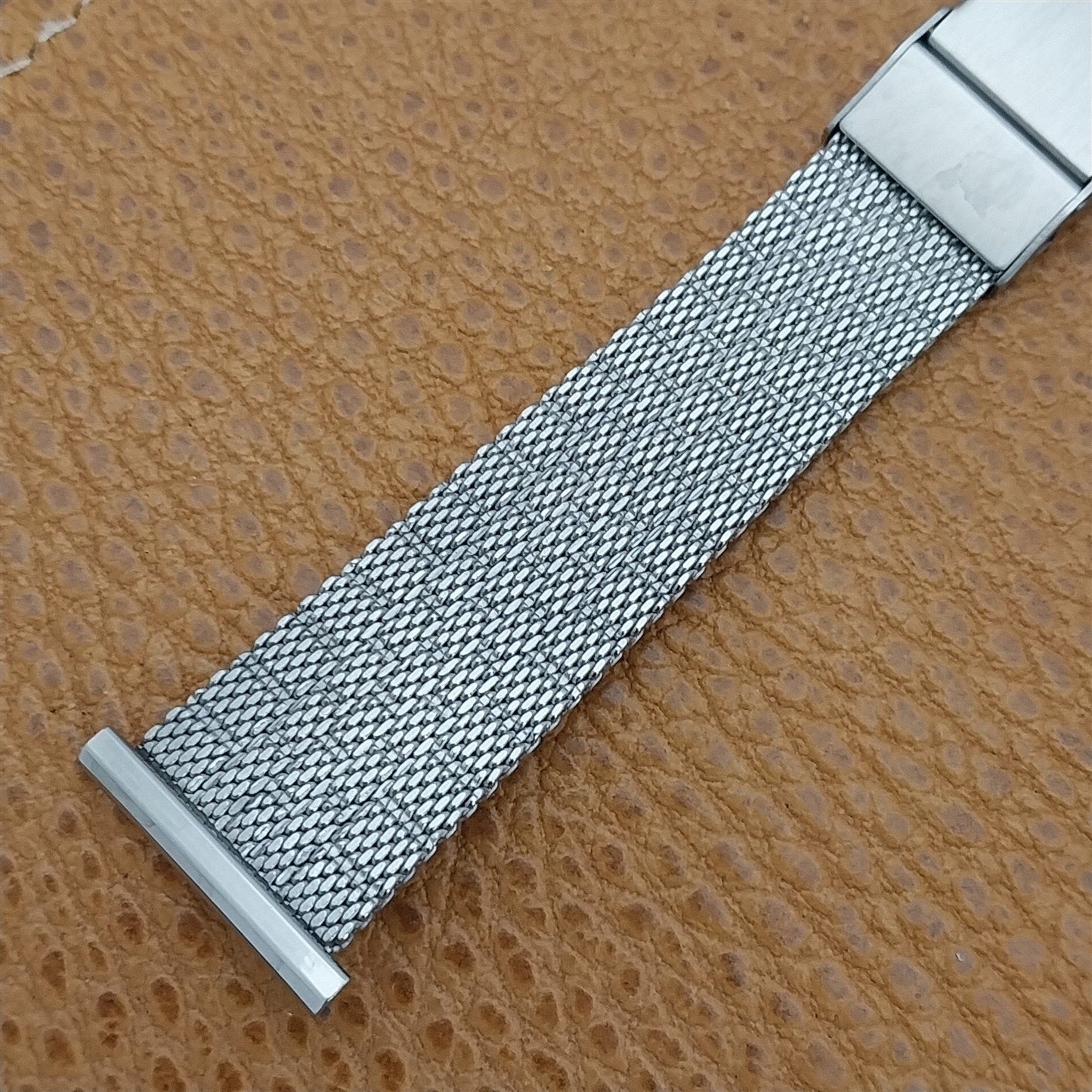 22mm 1960s Stainless Steel Mesh JB Champion USA nos Unused Vintage Watch Band