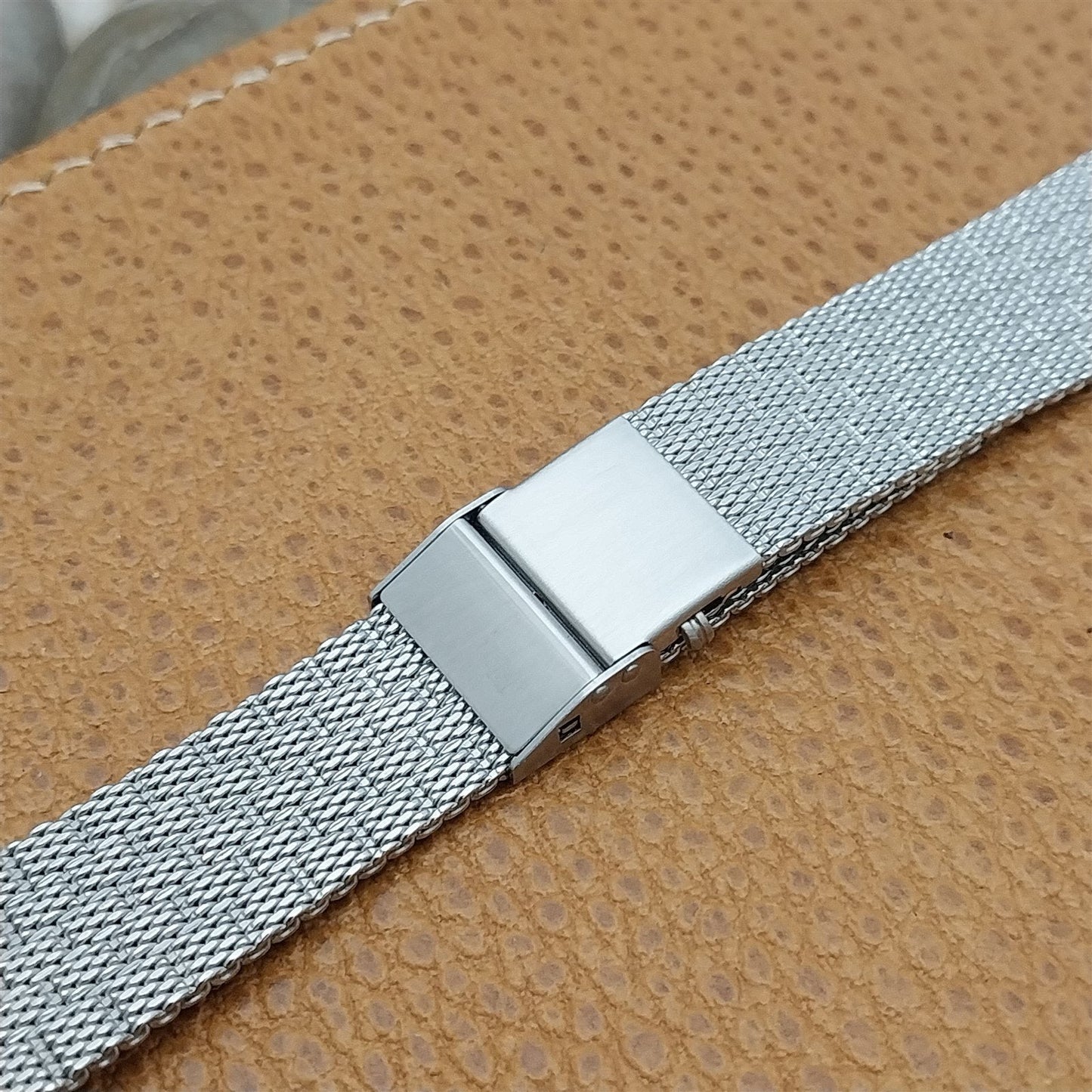 22mm 1960s Stainless Steel Mesh JB Champion USA nos Unused Vintage Watch Band