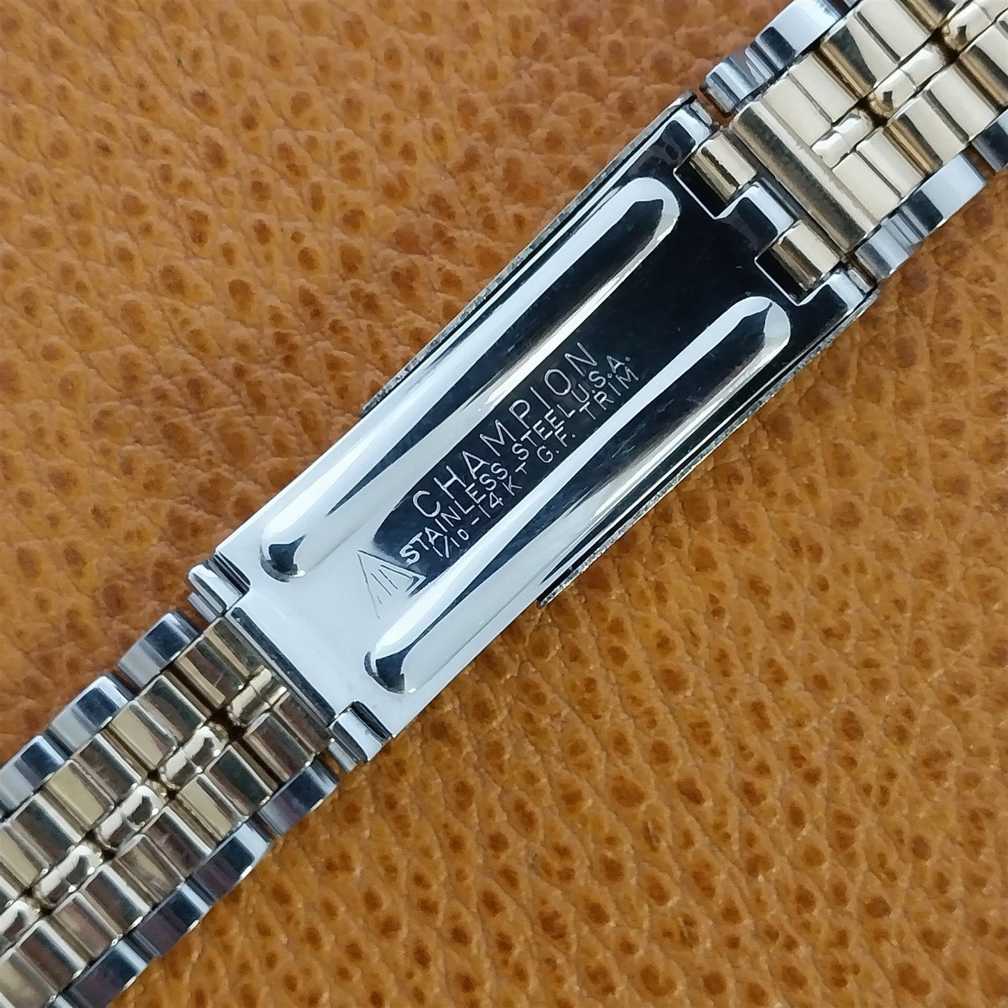 17.2mm JB Champion 14k Gold-Filled & Stainless Steel 1960s Vintage Watch Band