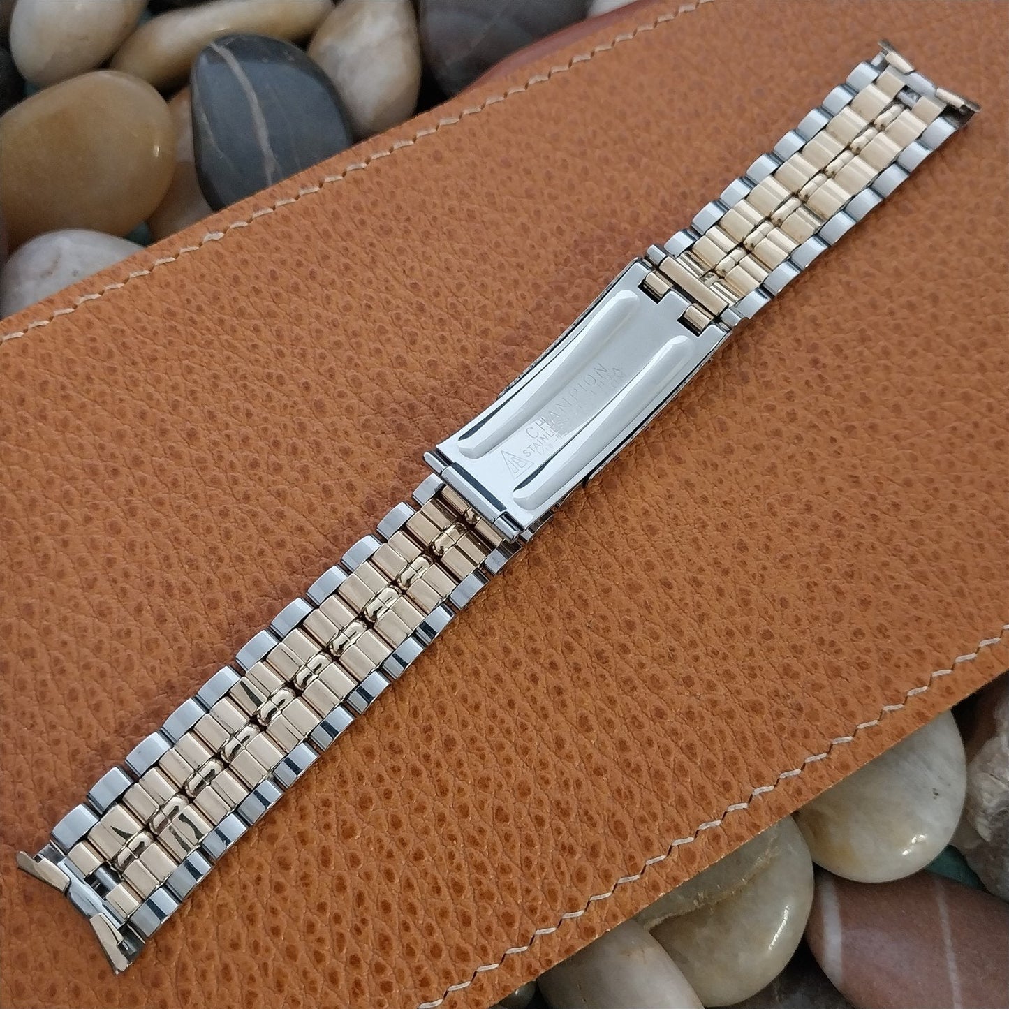 17.2mm JB Champion 14k Gold-Filled & Stainless Steel 1960s Vintage Watch Band