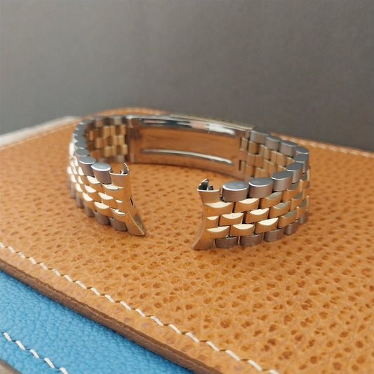 1970 17.2mm JB Champion 14k Gold-Filled & Stainless Steel NOS Vintage Watch Band