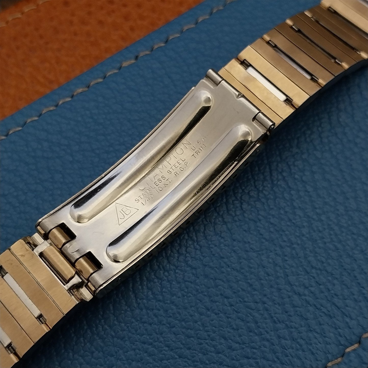 1970s Vintage Long 25mm 24mm 22mm 10k Gold rgp JB Champion Unused Watch Band
