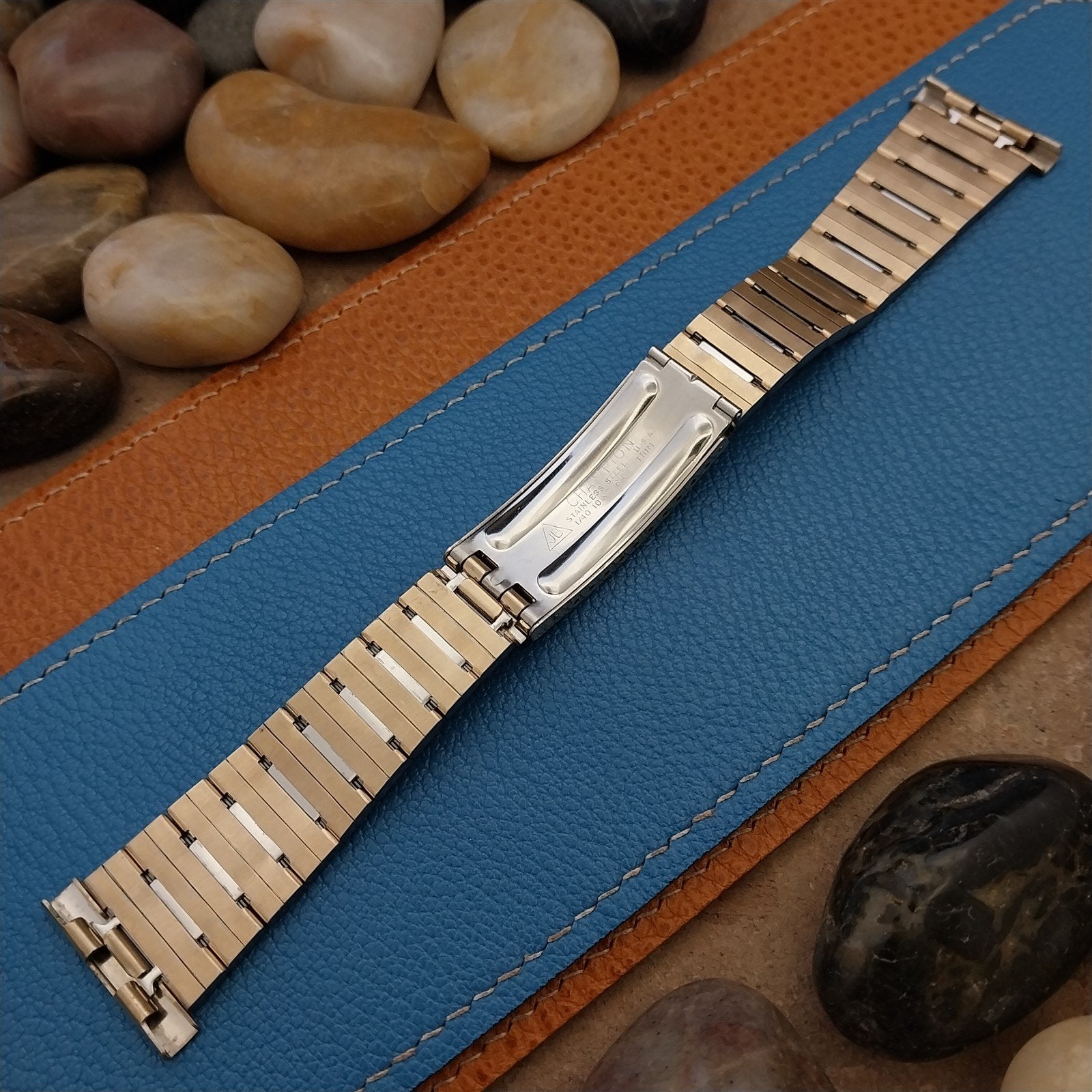 1970s Vintage Long 25mm 24mm 22mm 10k Gold rgp JB Champion Unused Watch Band