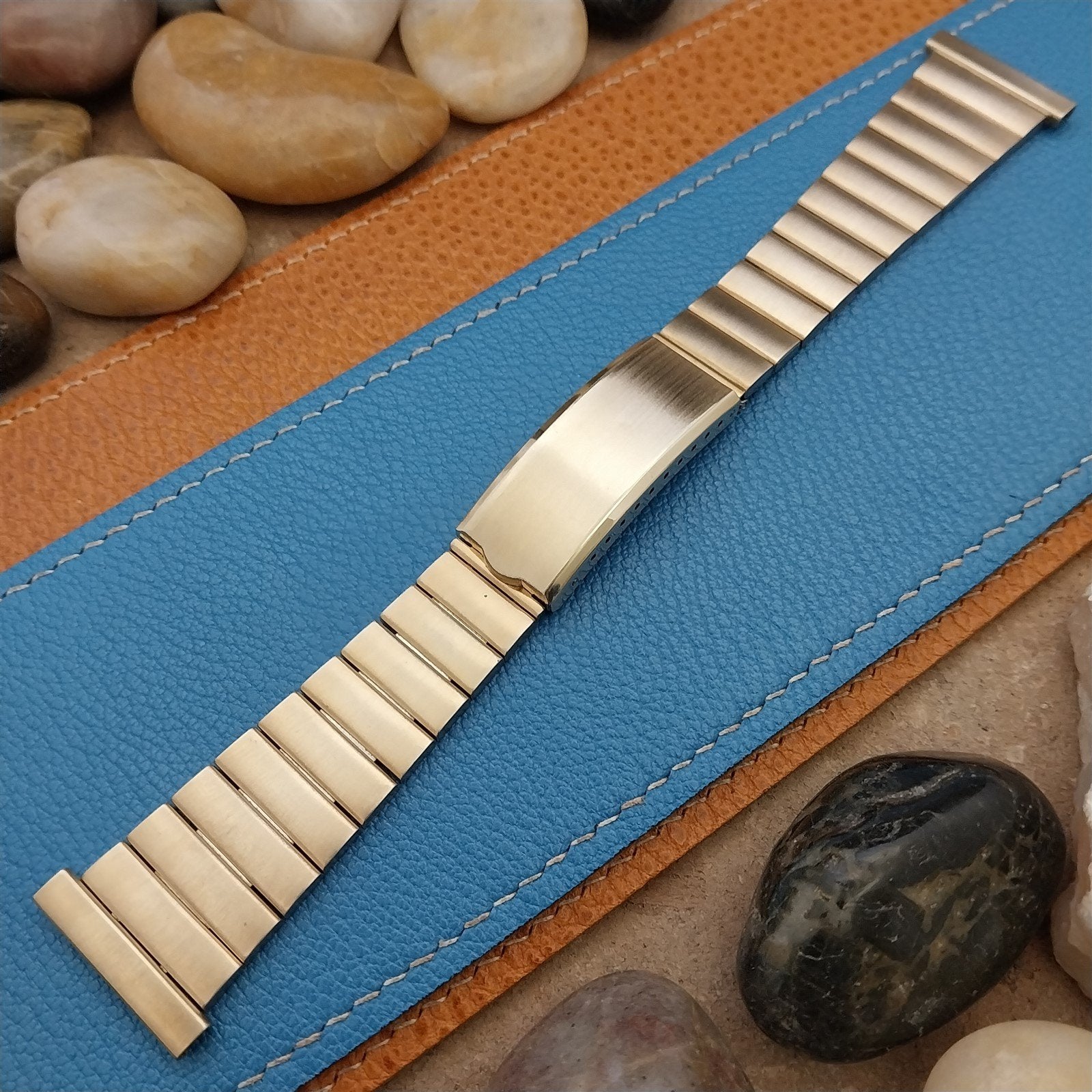 1970s Vintage Long 25mm 24mm 22mm 10k Gold rgp JB Champion Unused Watch Band