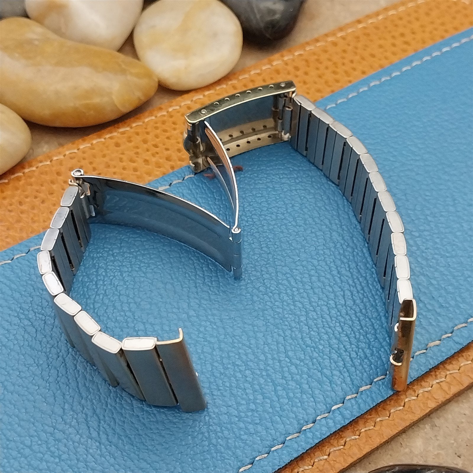 1970s Vintage 25mm 24mm 22mm Gold rgp JB Champion Bar-Link NOS Unused Watch Band