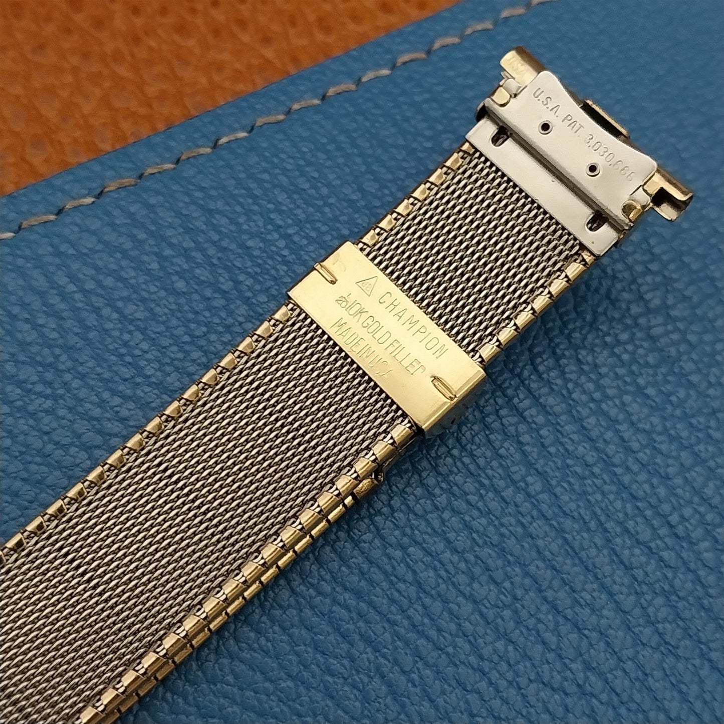 1960s JB Champion 10k gf Florentine Sliding-Clasp Unused Vintage Watch Band