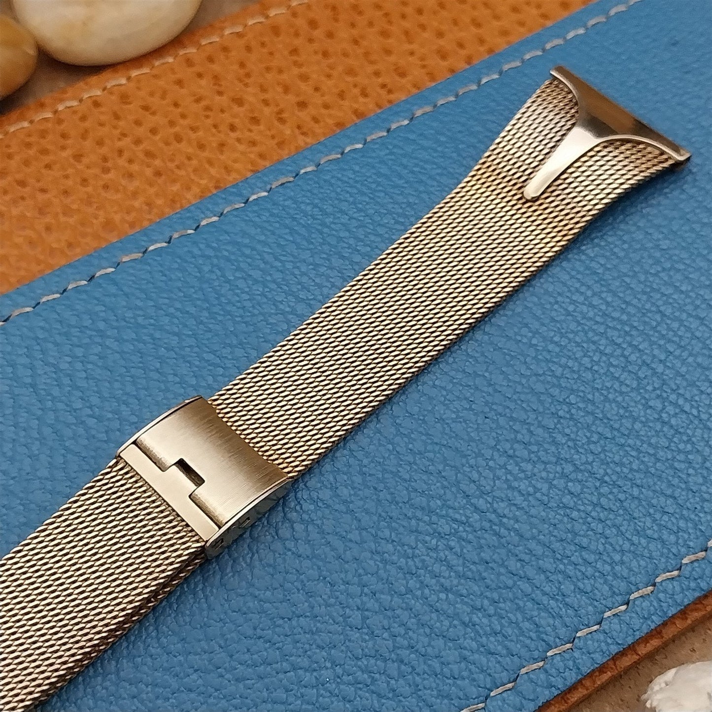 22mm JB Champion Yellow Gold-Filled Mesh nos 1960s Vintage Watch Band