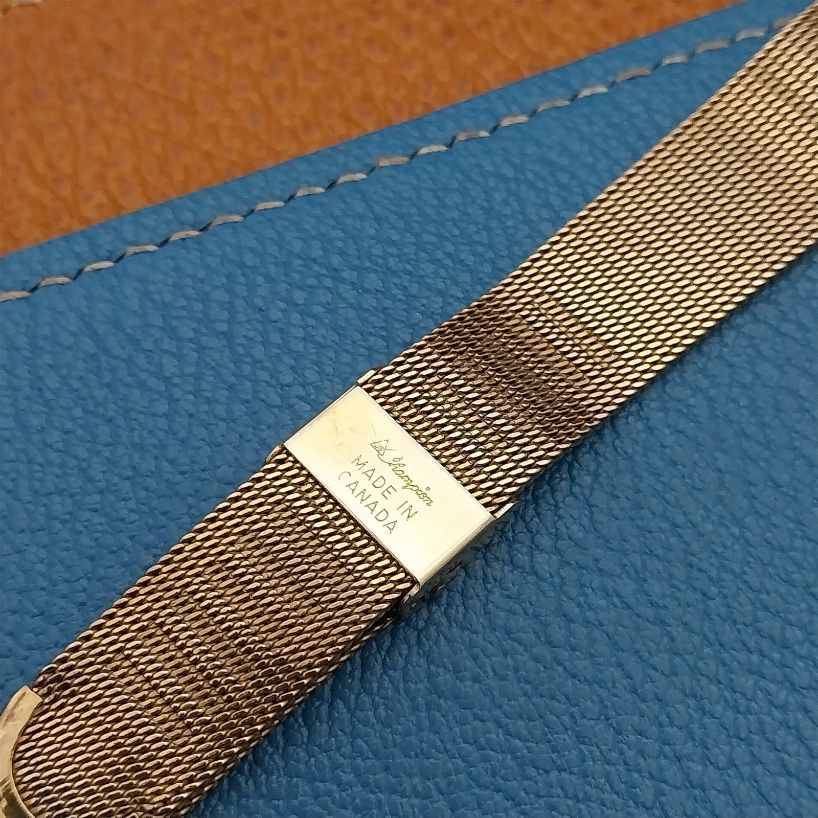 22mm JB Champion Yellow Gold-Filled Mesh nos 1960s Vintage Watch Band