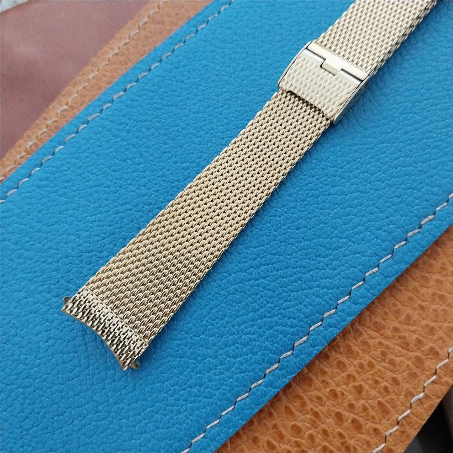 Vintage 17.2mm Gold Filled Mesh JB Champion Classic Unused 1960s Watch Band