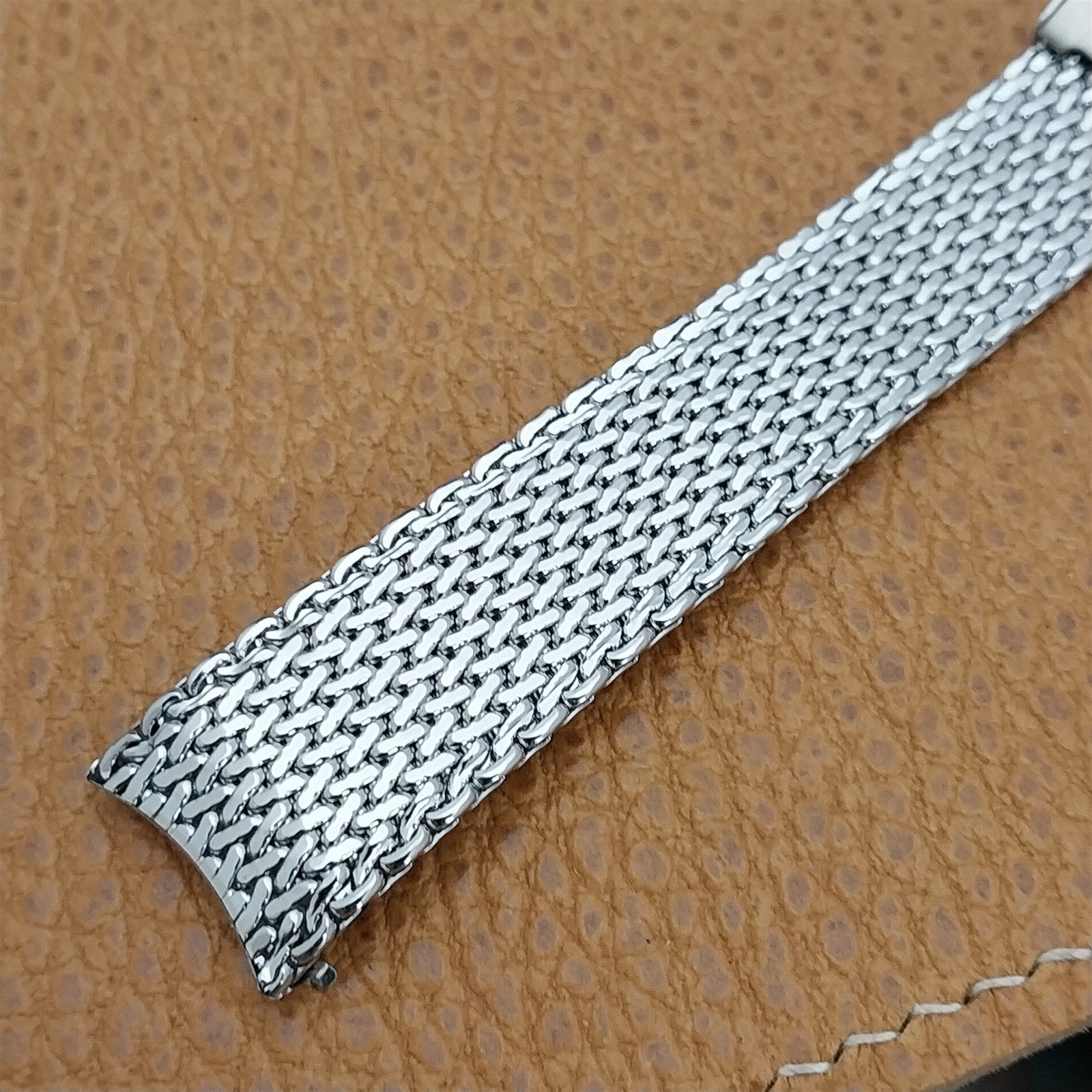 17.2mm Stainless Steel Mesh JB Champion USA nos 1960s Vintage Watch Band