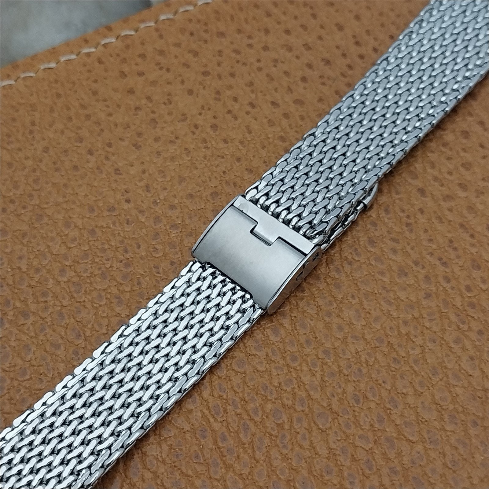 17.2mm Stainless Steel Mesh JB Champion USA nos 1960s Vintage Watch Band