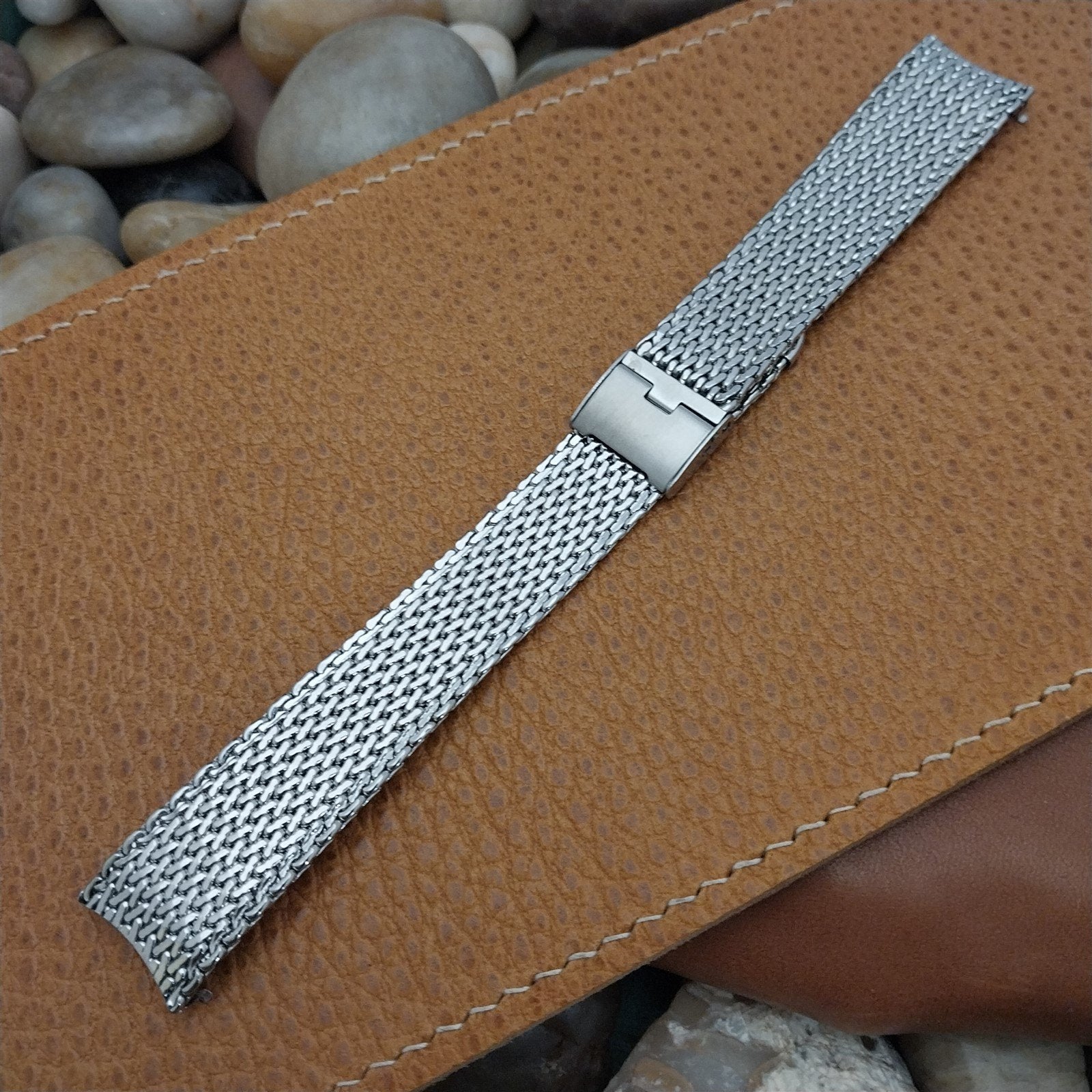 17.2mm Stainless Steel Mesh JB Champion USA nos 1960s Vintage Watch Band