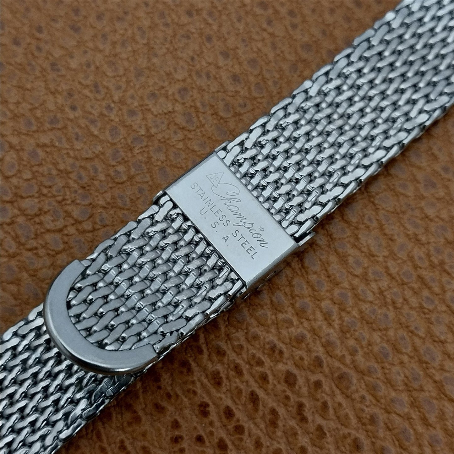 17.2mm Stainless Steel Mesh JB Champion USA nos 1960s Vintage Watch Band