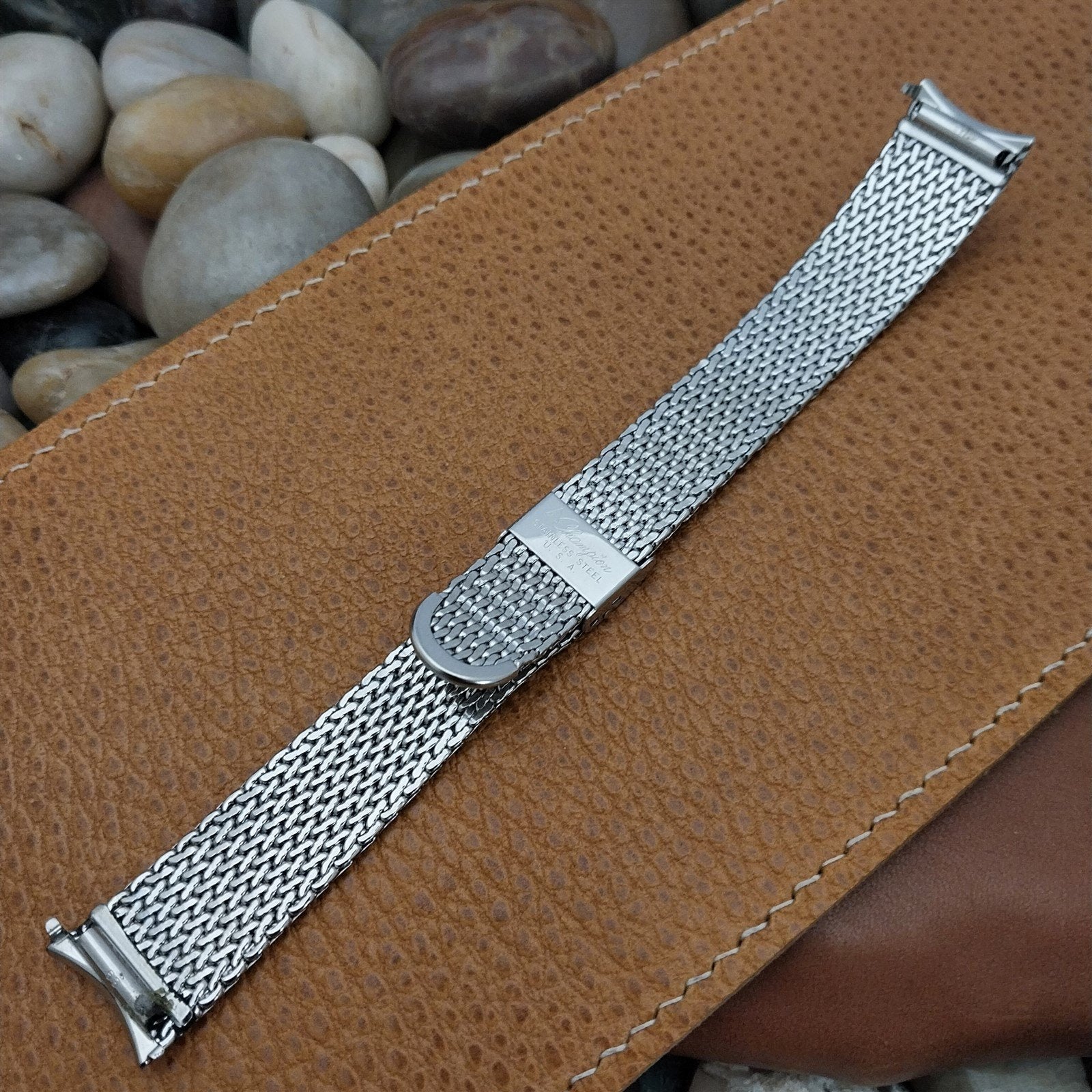 17.2mm Stainless Steel Mesh JB Champion USA nos 1960s Vintage Watch Band