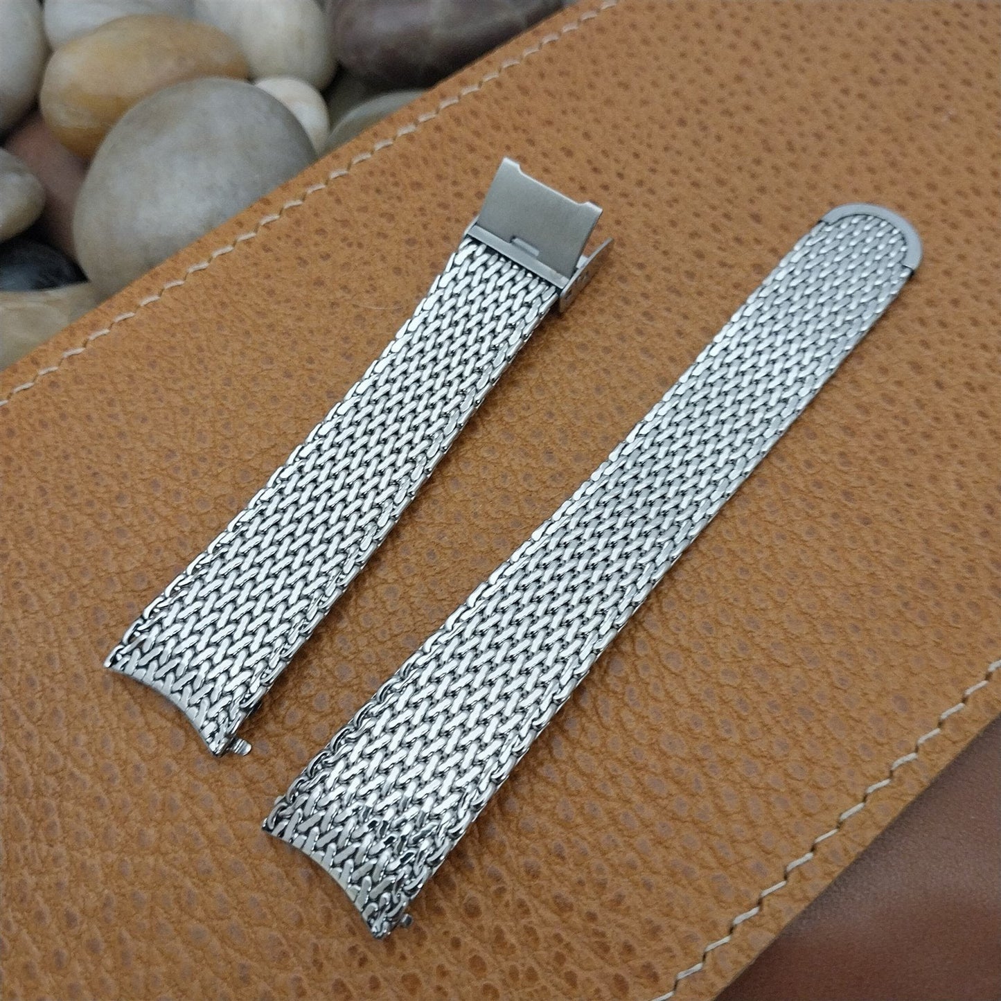 17.2mm Stainless Steel Mesh JB Champion USA nos 1960s Vintage Watch Band