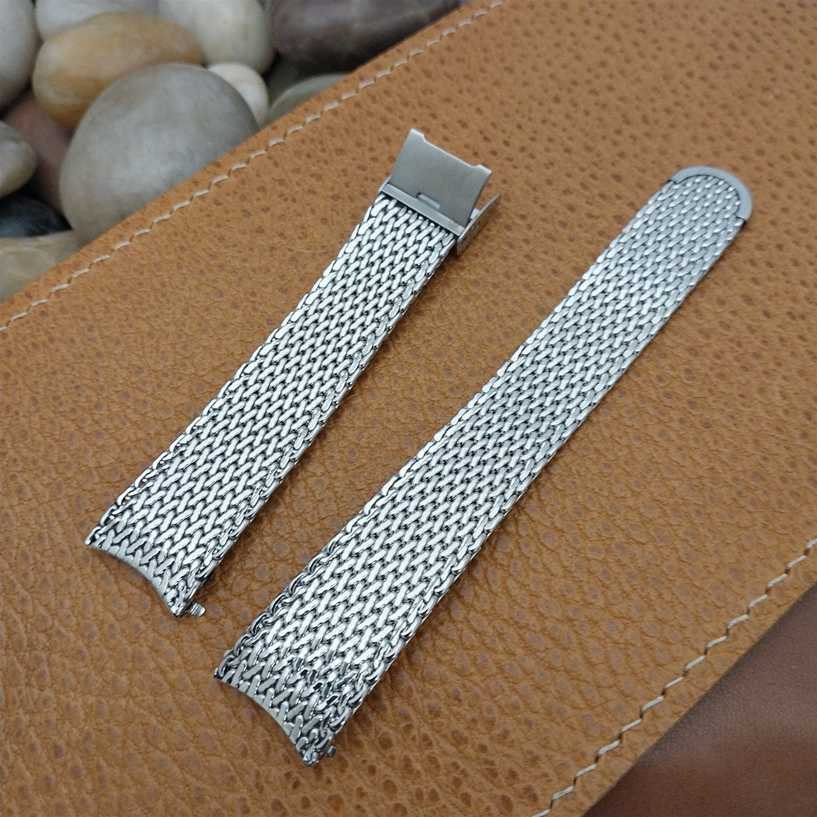 17.2mm Stainless Steel Mesh JB Champion USA nos 1960s Vintage Watch Band