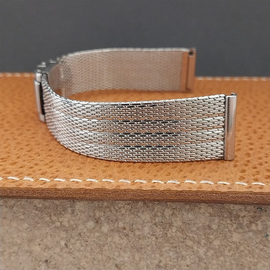 17.2mm Stainless Steel Mesh STL Stelux 1960s Unused Vintage Watch Band