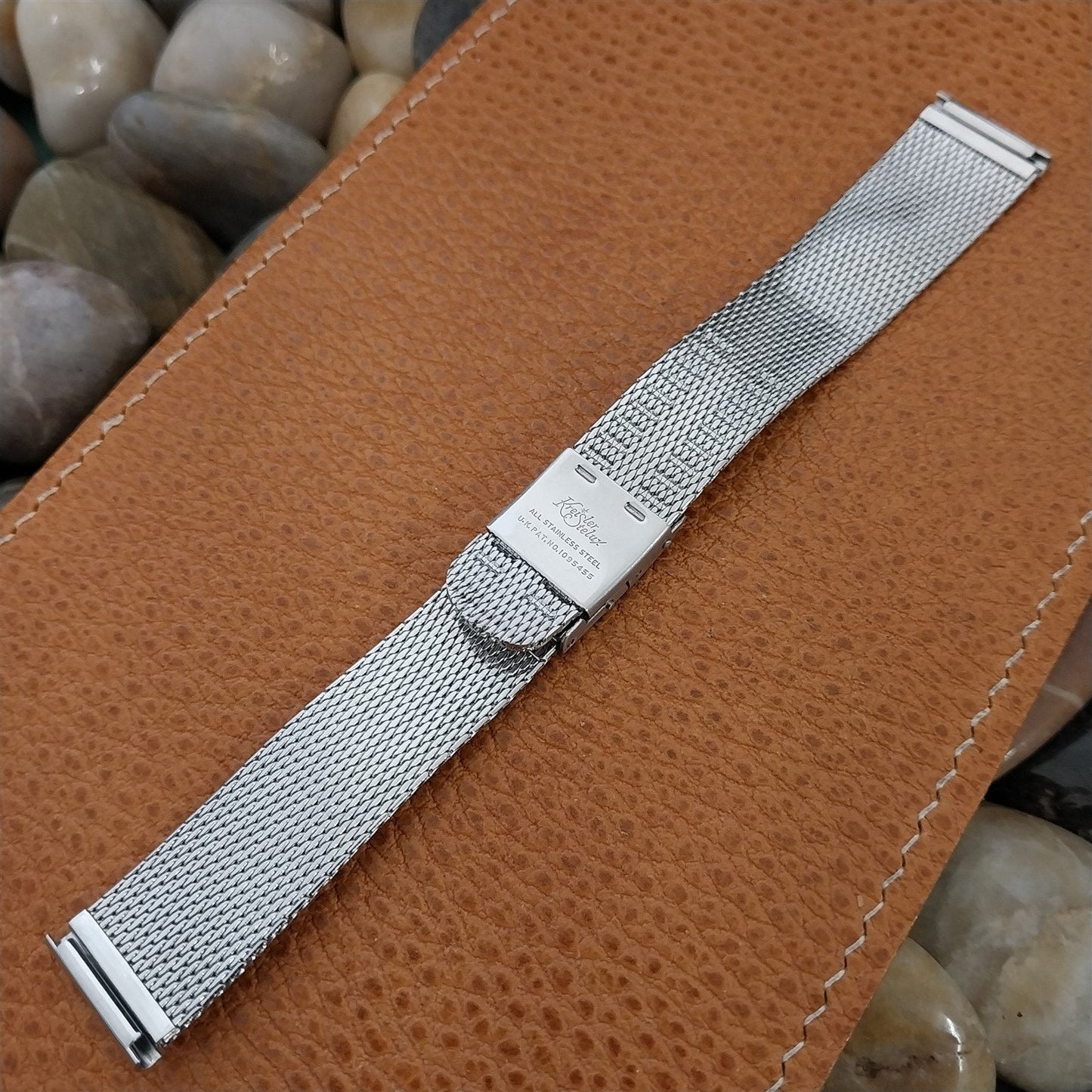 17.2mm Stainless Steel Mesh STL Stelux 1960s Unused Vintage Watch Band