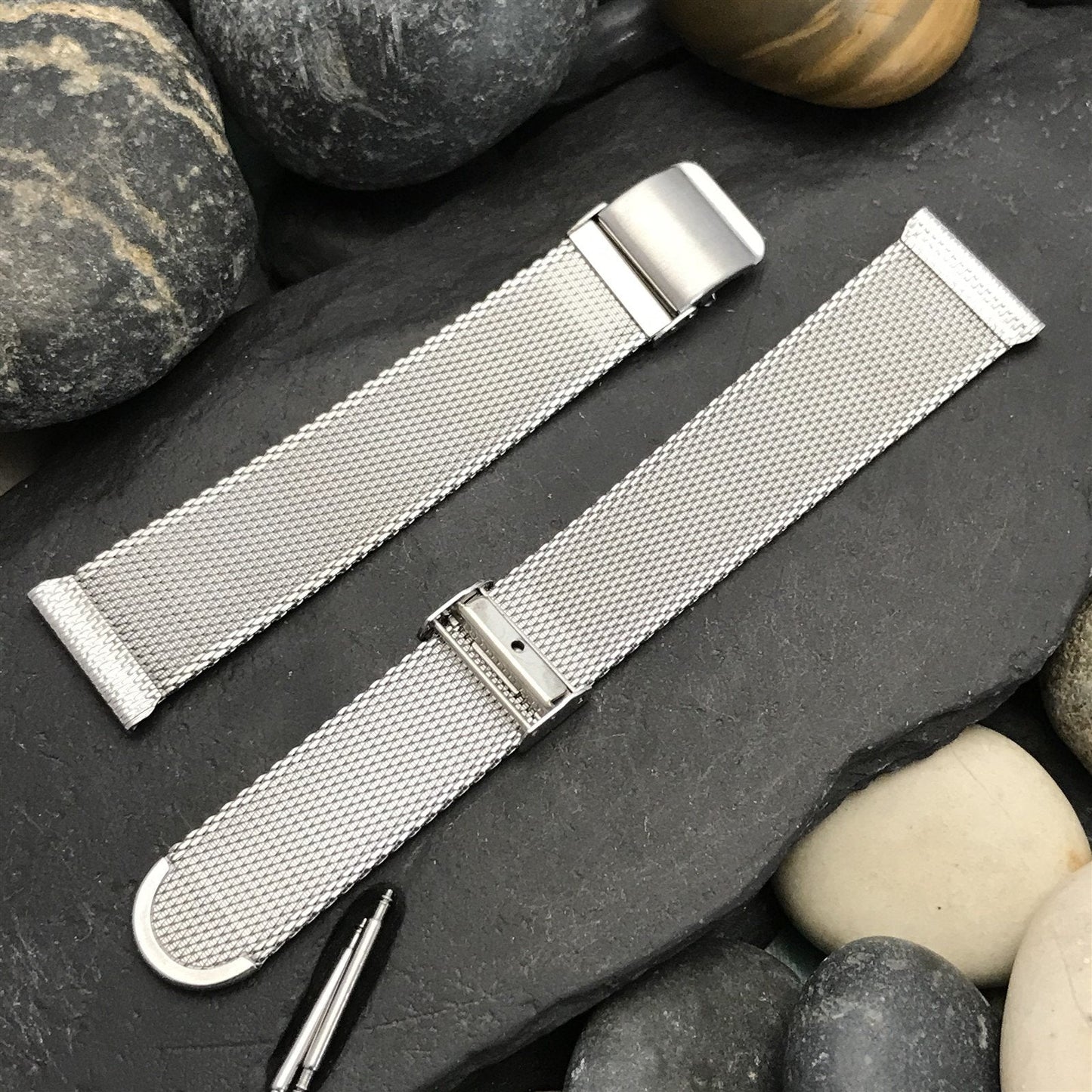 19mm Stainless Steel Mesh nos 1960s Kestenmade Unused Vintage Watch Band