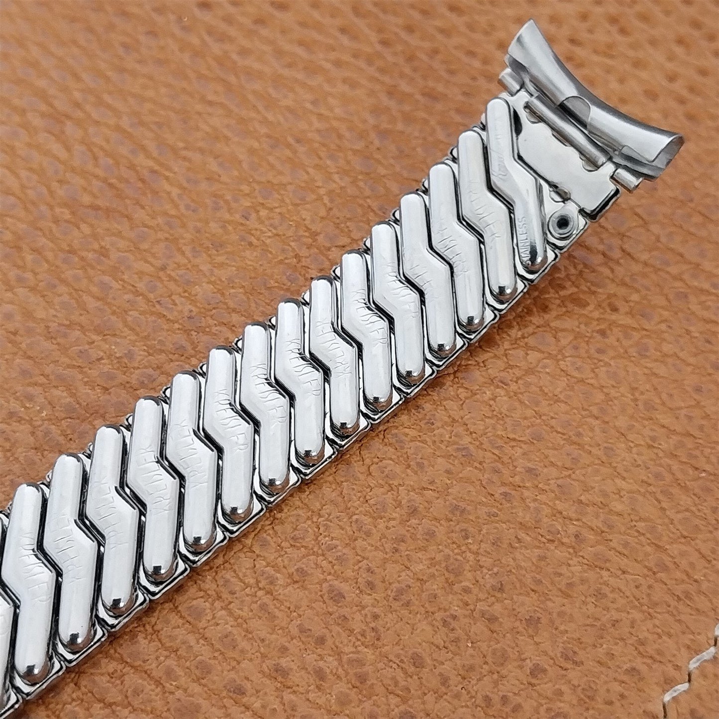 19mm 18mm 16mm Kreisler Long Stainless Steel Unused nos 1950s Vintage Watch Band