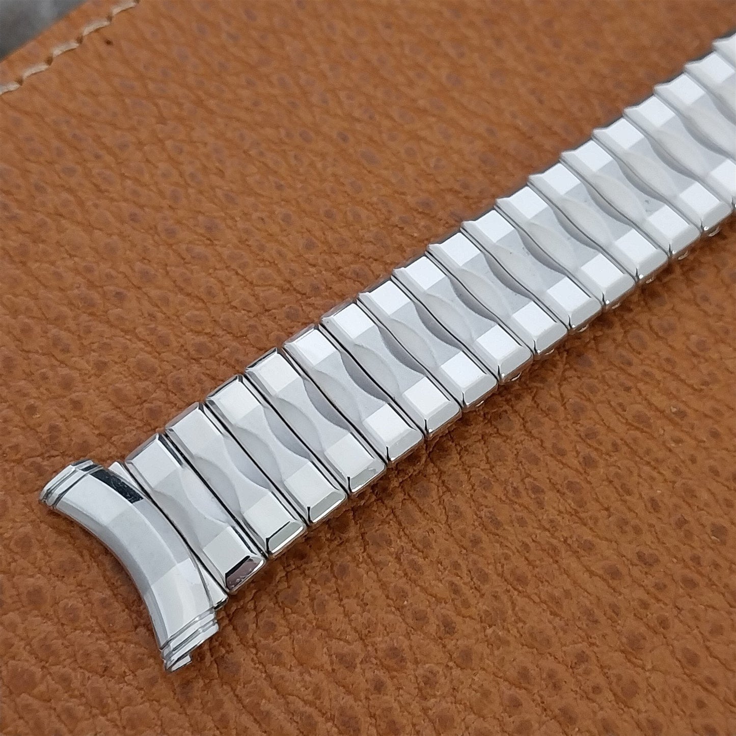 19mm 18mm 16mm Kreisler 10k White Gold Filled Unused 1950s Vintage Watch Band