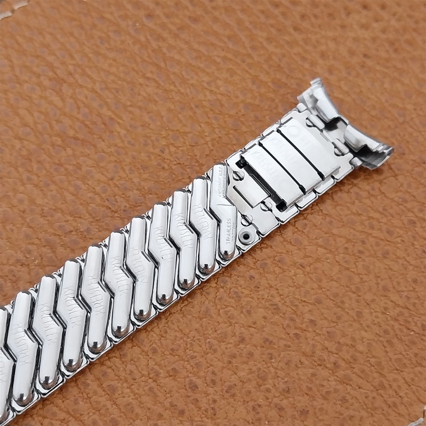 19mm 18mm 16mm Kreisler 10k White Gold Filled Unused 1950s Vintage Watch Band