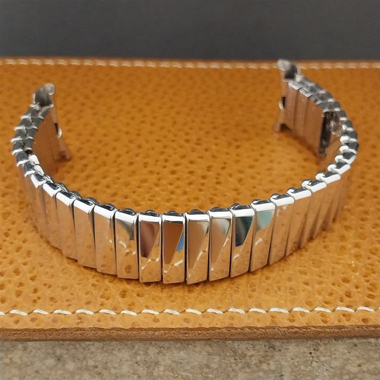 19mm 18mm Kreisler 10k White Gold Filled nos Unused 1950s Vintage Watch Band