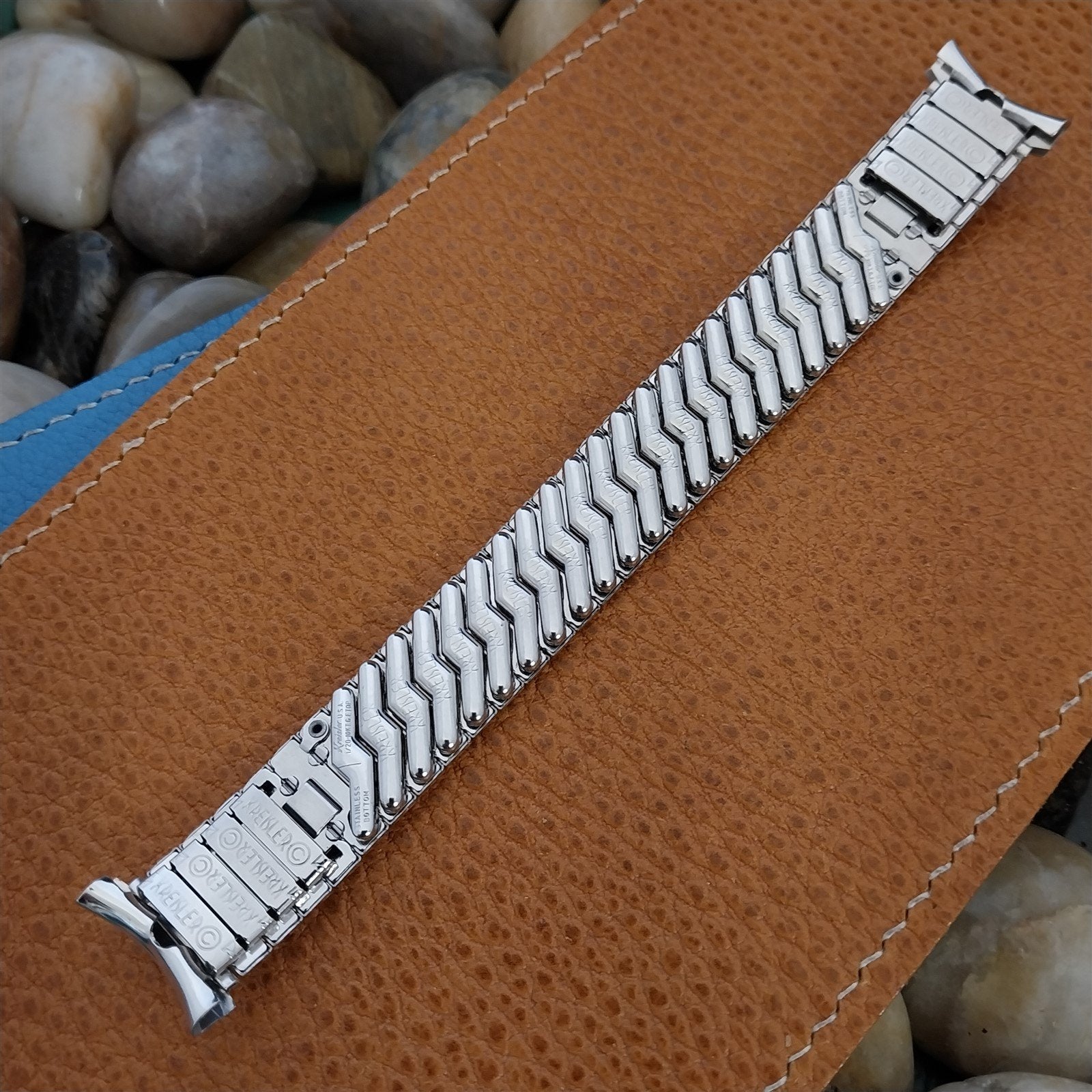 19mm 18mm Kreisler 10k White Gold Filled nos Unused 1950s Vintage Watch Band