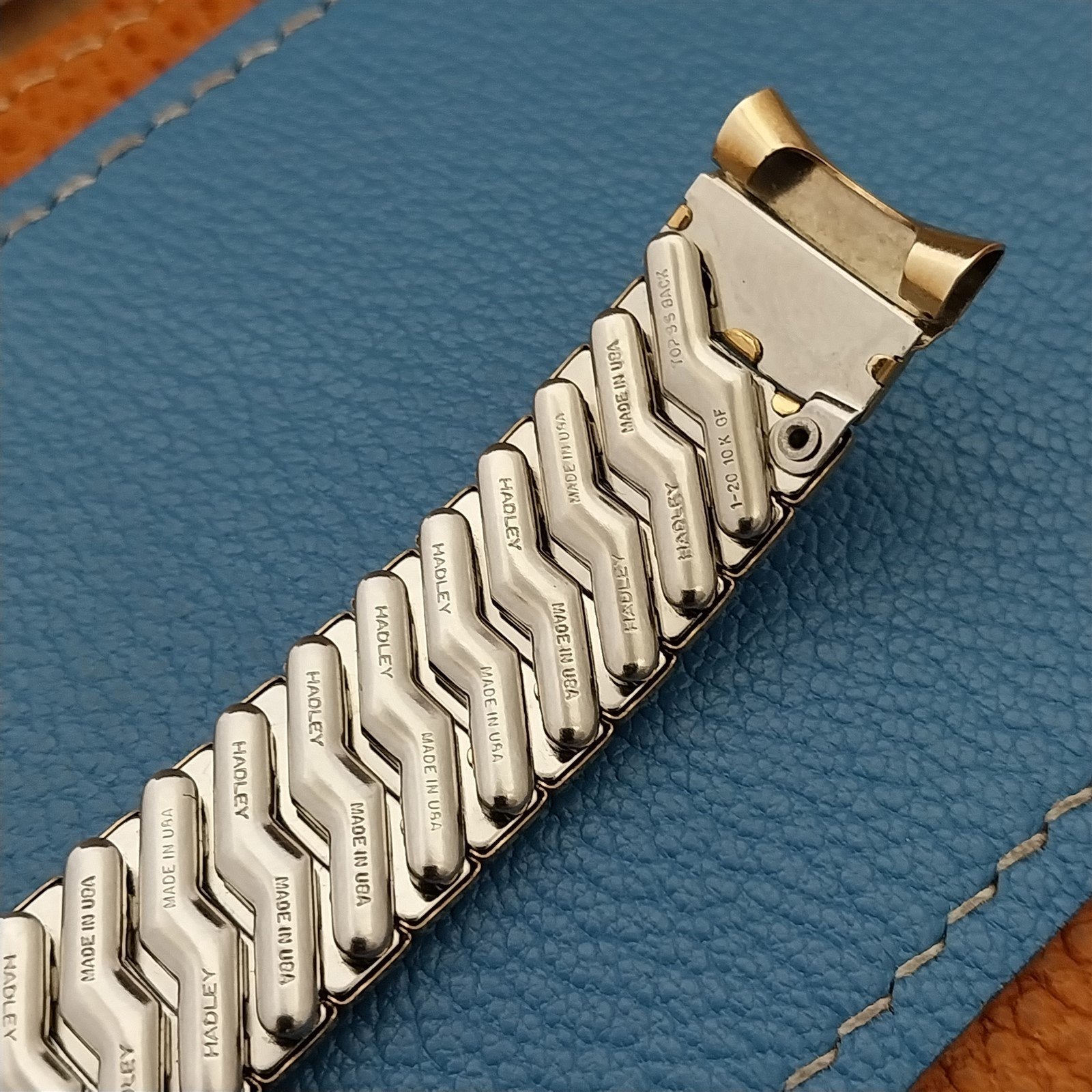 5/8" 12k Gold-Filled Hadley Elgin USA Expansion Unused 1950s Vintage Watch Band