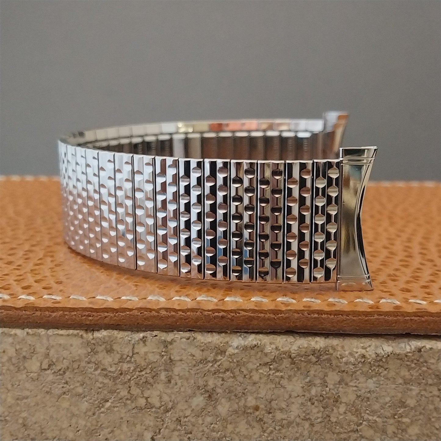 22mm 21mm 20mm Vintage Bulova Stainless Steel Classic Stretch 1970s Watch Band