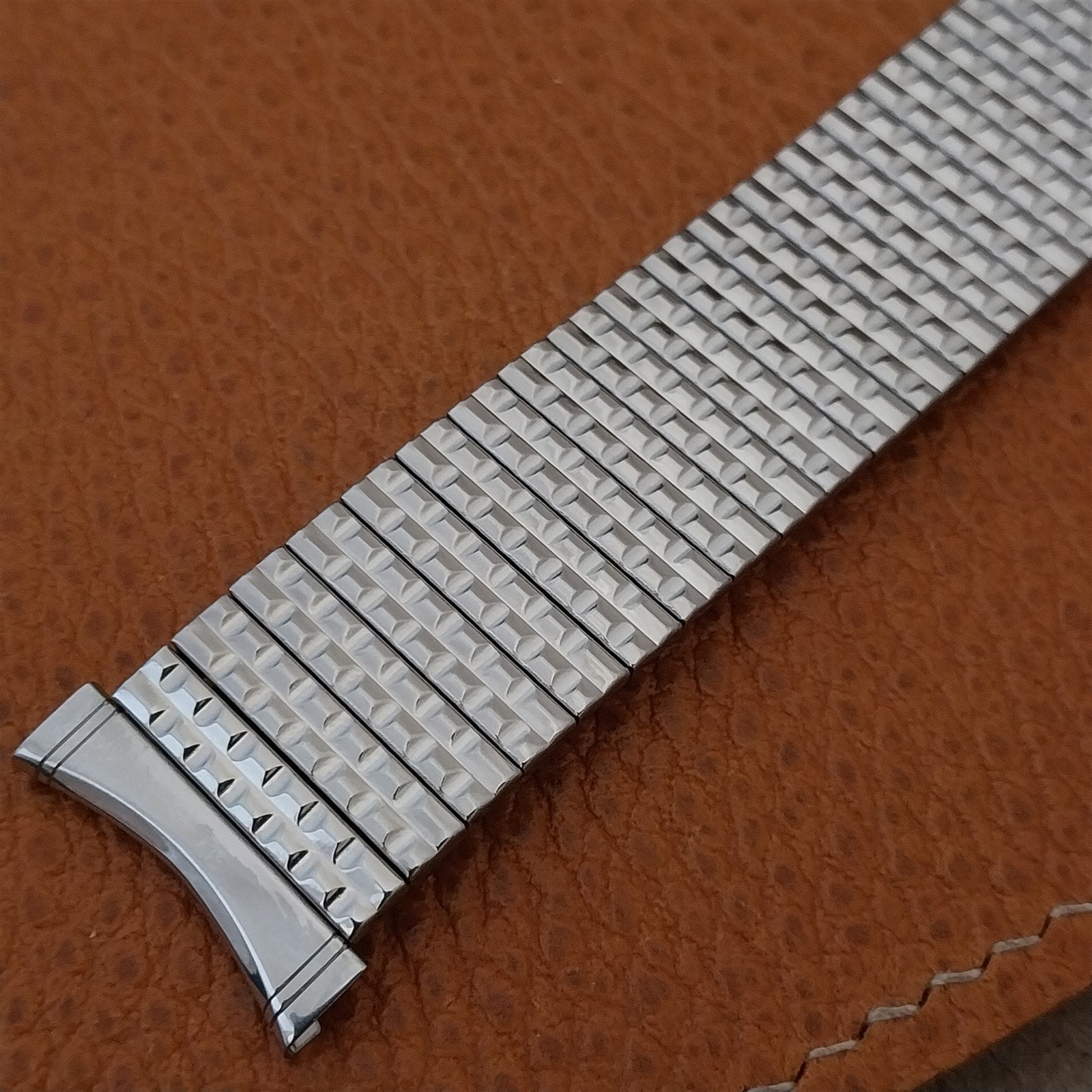 22mm 21mm 20mm Vintage Bulova Stainless Steel Classic Stretch 1970s Watch Band