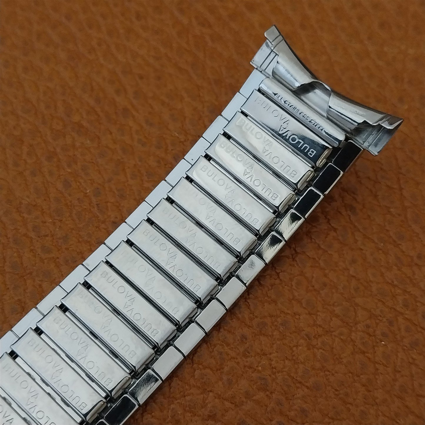 22mm 21mm 20mm Vintage Bulova Stainless Steel Classic Stretch 1970s Watch Band