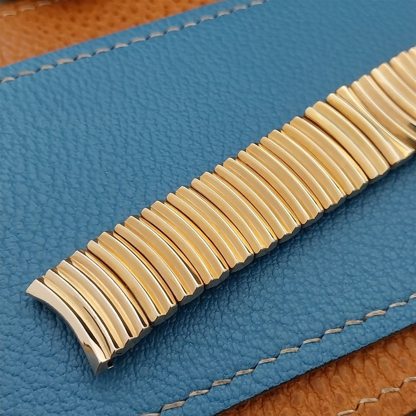 17.2mm 10k Gold-Filled Hadley Short Expansion Unused 1950s Vintage Watch Band